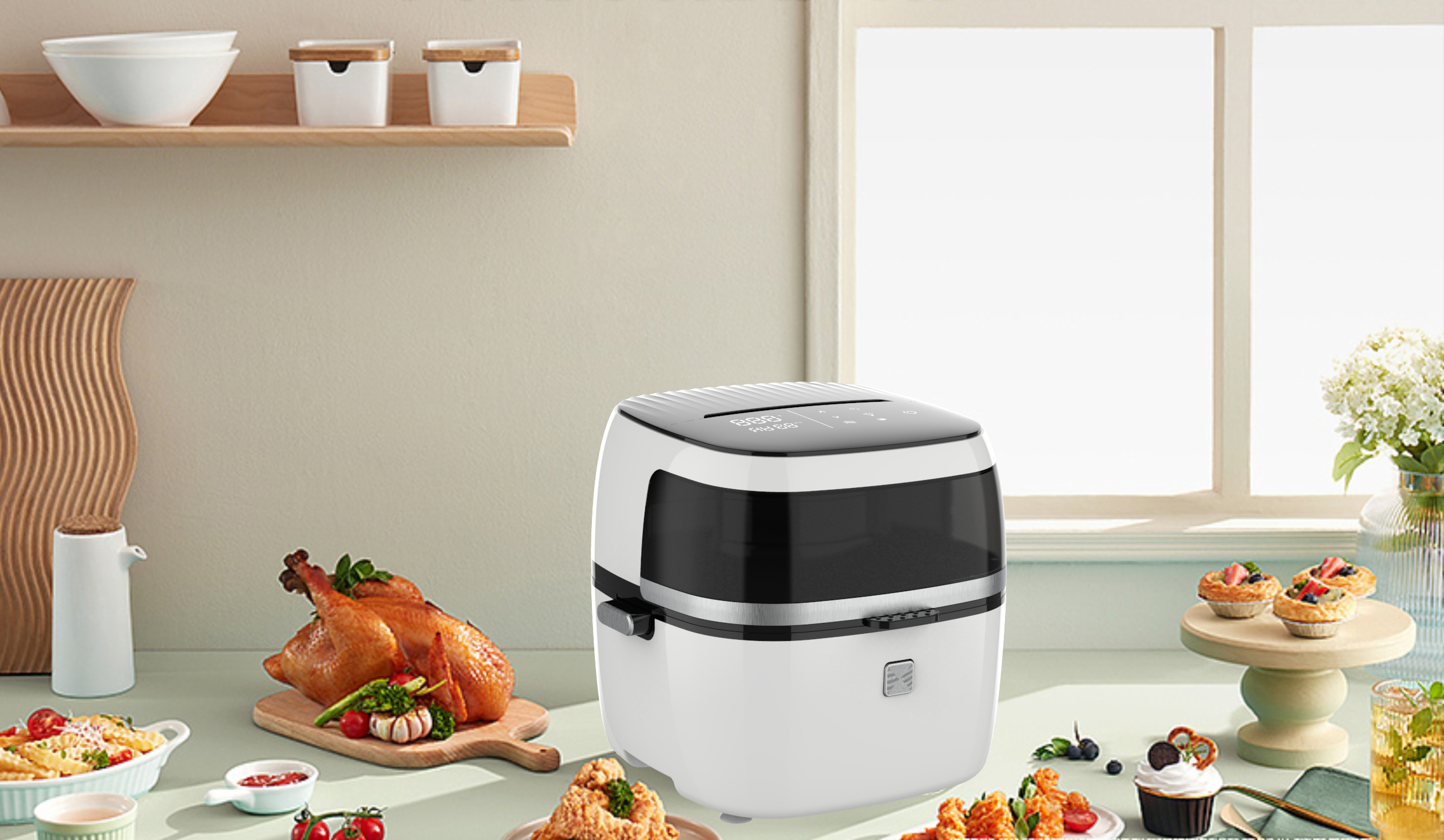 What to do when there is smoke when using the air fryer？