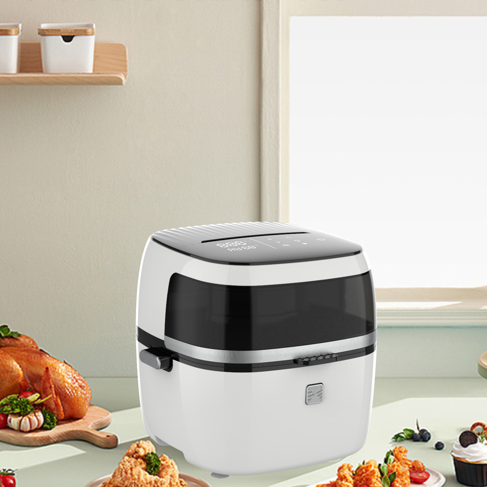 2022 top touch panel Adjustable Temperature Electric Air Fryer Cooking Machine  YYZG-650A